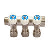 Nickel Plated Brass Water Distribution Manifold 2-6 Way
