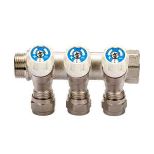 Nickel Plated Brass Water Distribution Manifold 2-6 Way