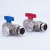 Straight Ball Valve with Gauge