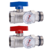 Straight Ball Valve with Gauge