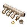 Nickel Plated Brass Water Distribution Manifold 2-6 Way