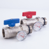 Straight Ball Valve with Gauge